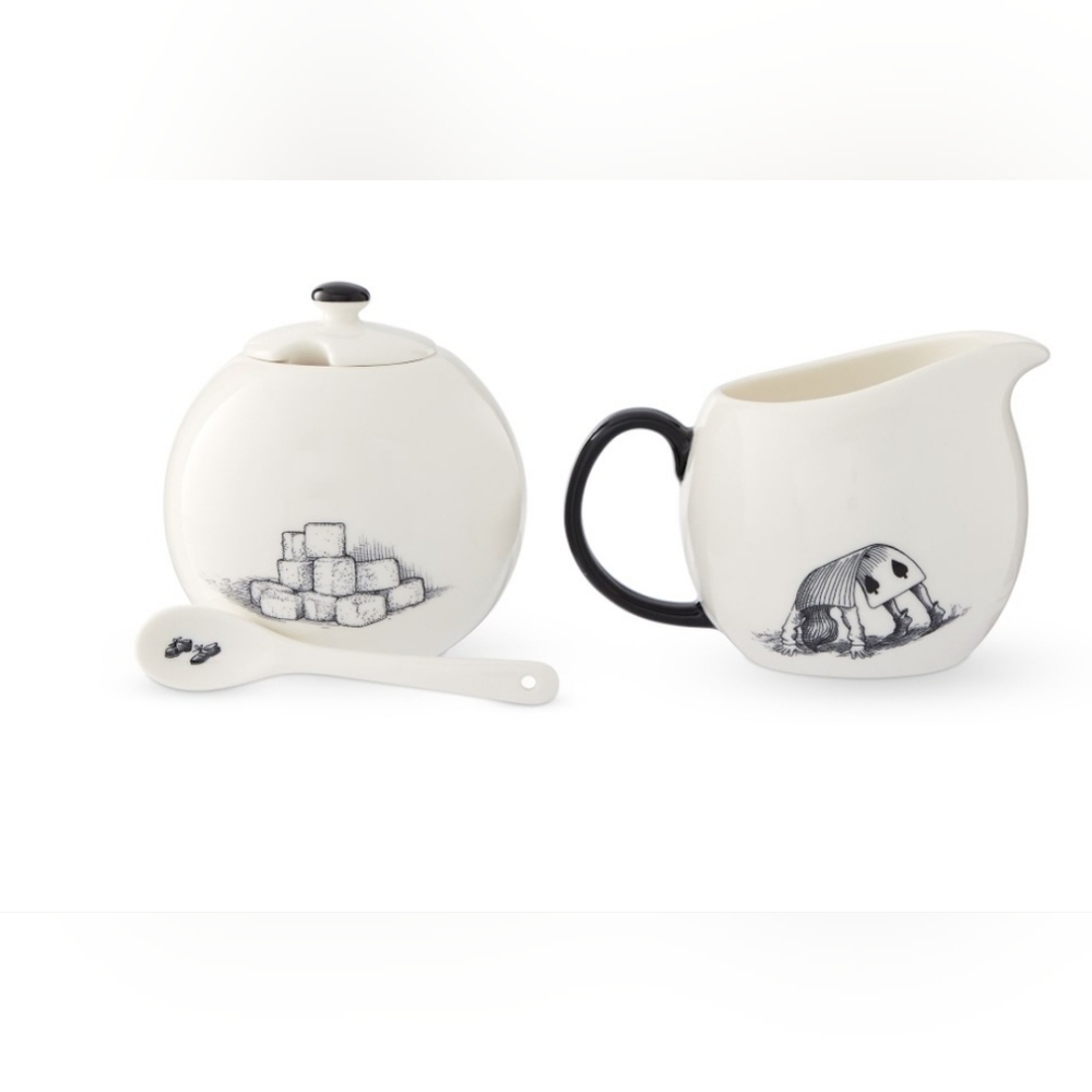 Williams Sonoma Alice in Wonderland Creamer and Sugar Set From Rory Dobner NIB - Picture 2 of 6
